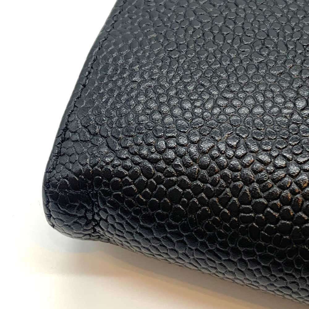CHANEL Authentic Black Caviar Leather Logo Wallet - Picture 4 of 7